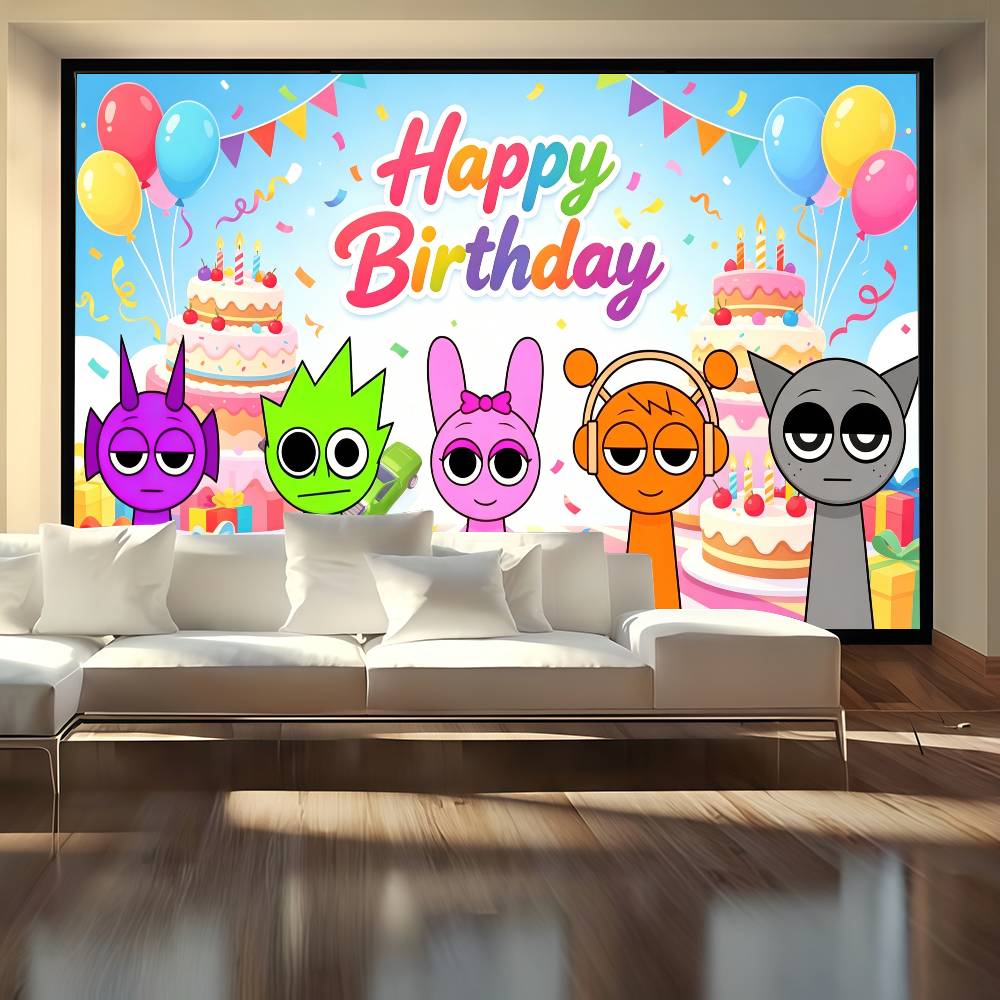 Party Games Stream - Sfondo Fotografico Incredibox-Sprunki del Popolare Gioco
