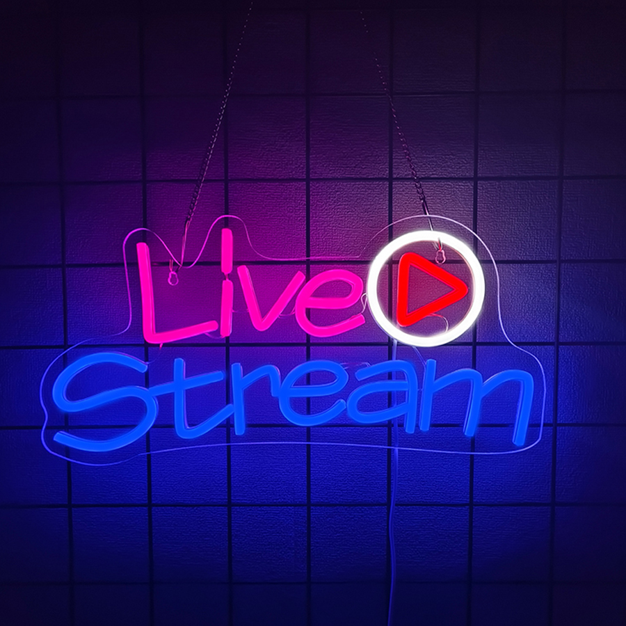 Party Games Stream - Insegna al Neon LED per Live