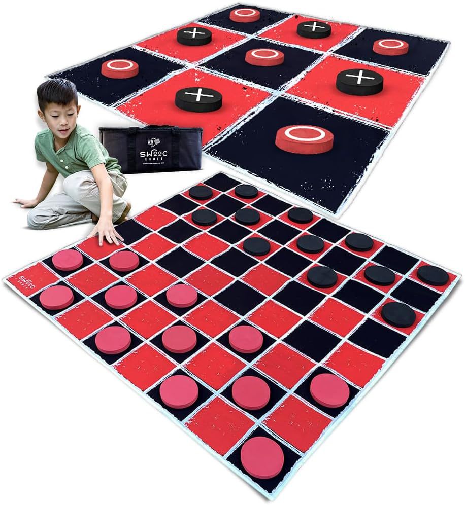 Set Gigante 2-in-1 per Dama e  - Tic Tac Toe Giant recensione e prezzo