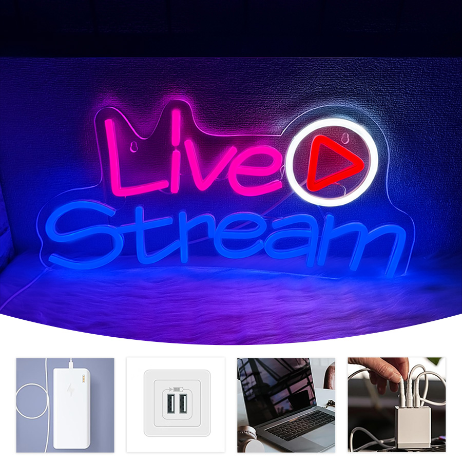 Insegna al Neon LED per Live S - Party Games Stream recensione e prezzo